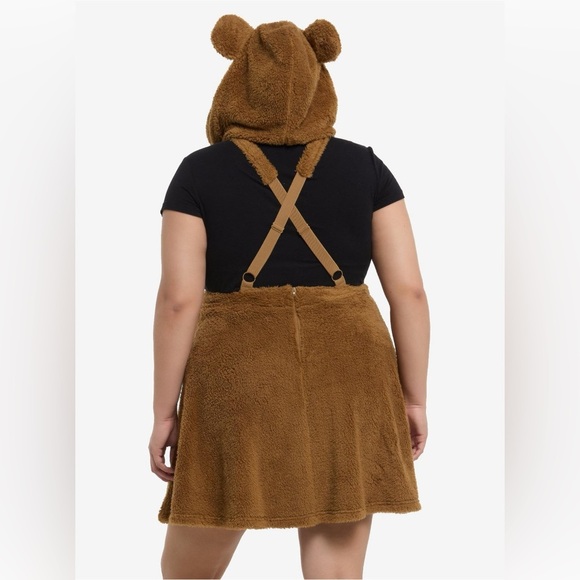 Charming Brown Bear Mini Dress with Hood - Picture 3 of 9